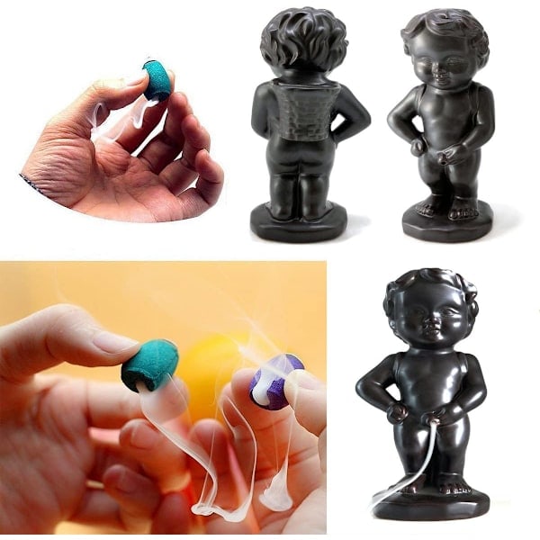 Käsityönä tehty keraaminen suitsuketeline, Backflow-suitsukepoltin Fig