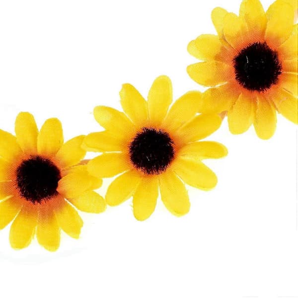 4X Blomster Efterår Solsikke Krone Hår Tilbehør Brude Hår til Ferie med