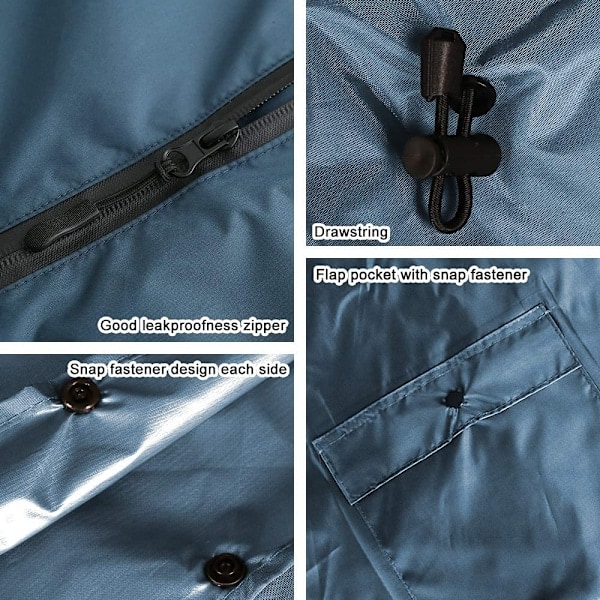 Lightweight Waterproof Rain Poncho Reusable Ripstop Breathable