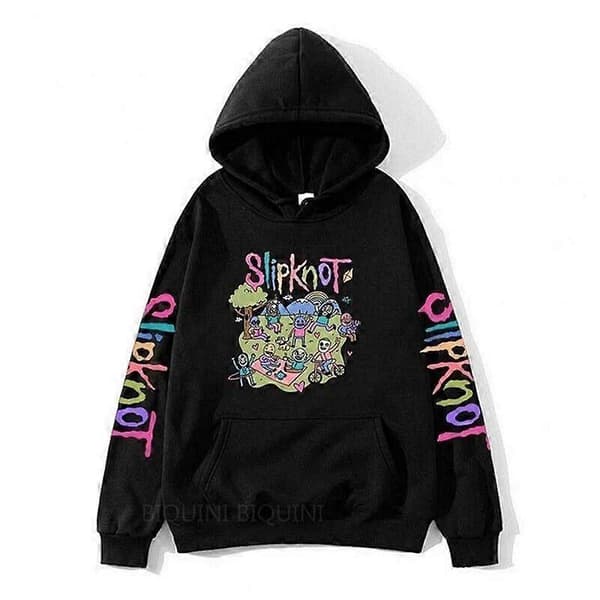 Slipknot 2D Print Hættetrøje Unisex Casual Alsidig Mode Langærmet Sweatshirt White L