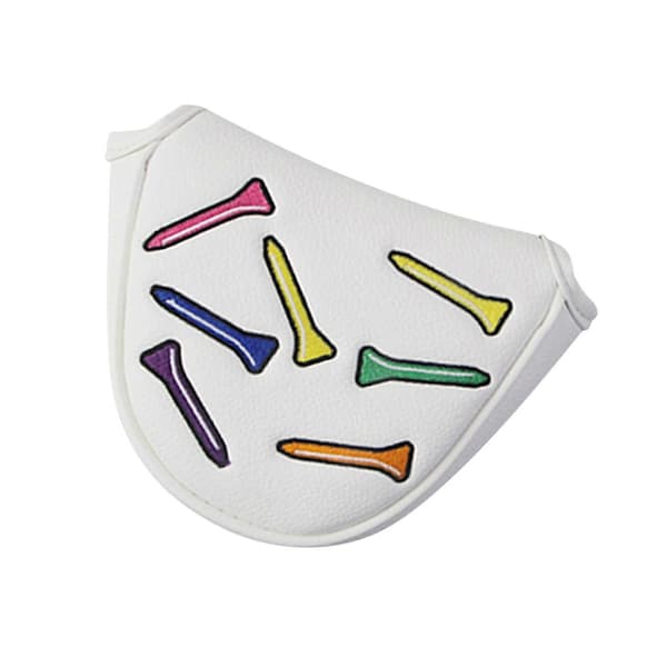 Golf Putter Cover PU Läder Magnetisk Mallet Headcover med Plyschfoder och Broderad Design