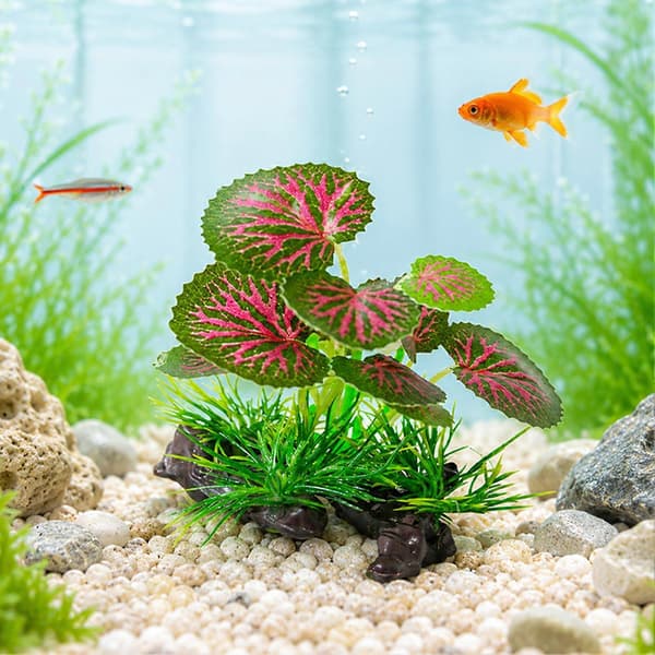 Kunstig akvarieplante – Bløde PVC-blade – til Betta-fisketankindretning B