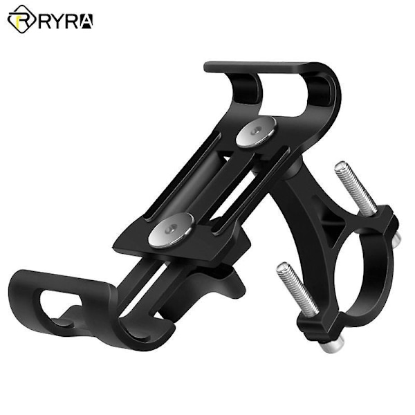 Ryra Metal Bike Phone Holder Motorcycle Aluminum Alloy Anti-slip Bracket black rotatable