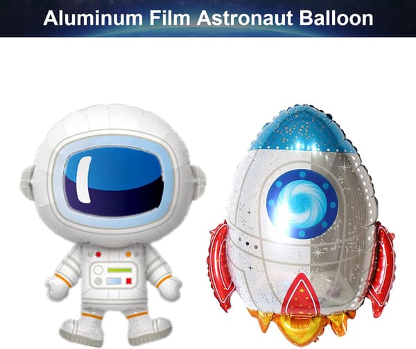 Romfødselsdagsdekorasjon, barnefødselsdagsdekorasjon, astronaut R