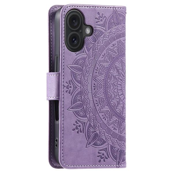 SKALO iPhone 17 Mandala Plånboksfodral - Lila