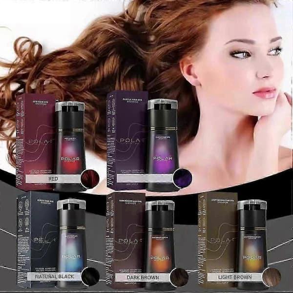 Hårfarveshampoo, Polar Hårpleje, Hårplejeshampoo HOT stya Light Brown