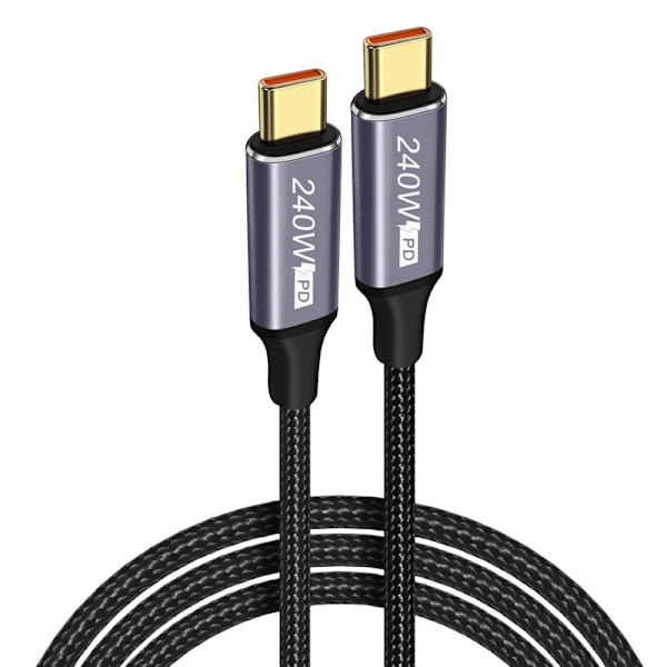 USB C Hurtigladekabel Type-C Datakabel SVART 3M Svart Black 3m