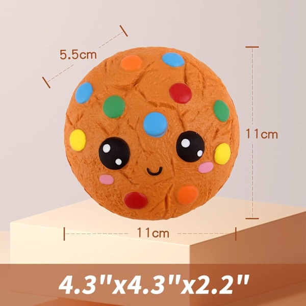 Chokladkakor Biscuit Kawaii Slow Rising  Squeeze Toys Stress Relief Mjuk Presentkollektion