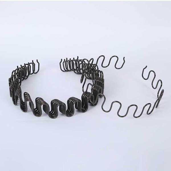 1 soffresår Serpentinfjäder bågfjäder platt fjäderbalanskrok Spänne fjäderklämma Reparationssoffa Elastisk (60cm + 2 klämmor + 6 spikar)