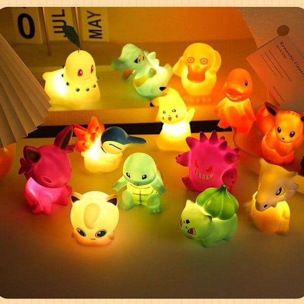 Pikachu natlampe sød sengebordslampe belysning beroligende