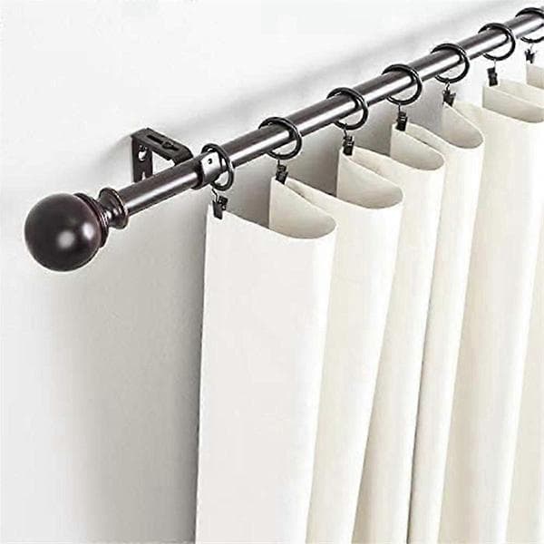 40 stk. rustfrie gardinringe i mat rustfrit stål med clips, gardinringe (1,5 tommer indvendig diameter) Black