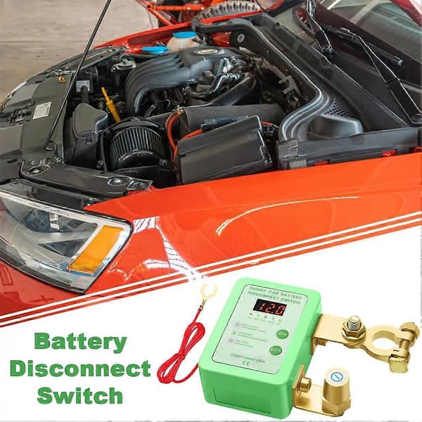 Bilbatteri frakoblingsbryter Fjernkontroll Magnetisk lås Energisparing grey+2 remote controls
