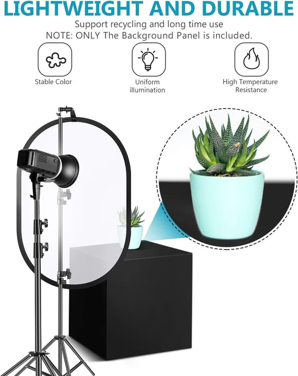 (23,6 x 35) Sammenleggbar Pop-Up Lysreflektor for Fotostudio
