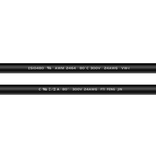 Sort UL2464 16AWG 5-leder Multi-Conductor Kabel - 1 Meter, Perfekt til Elektronik