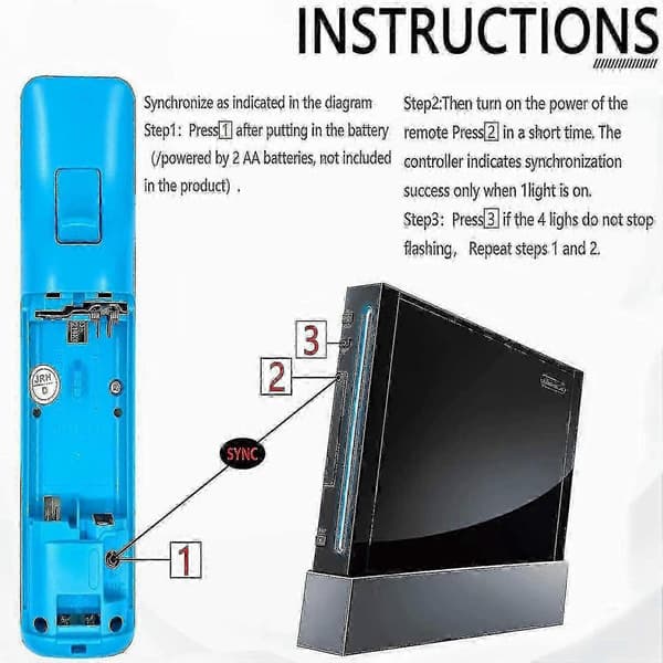 2-pak klassiske trådløse controllere kompatible med Wii og Wii U, spilcontroller med silikoneetui og håndledsrem (pink og blå)
