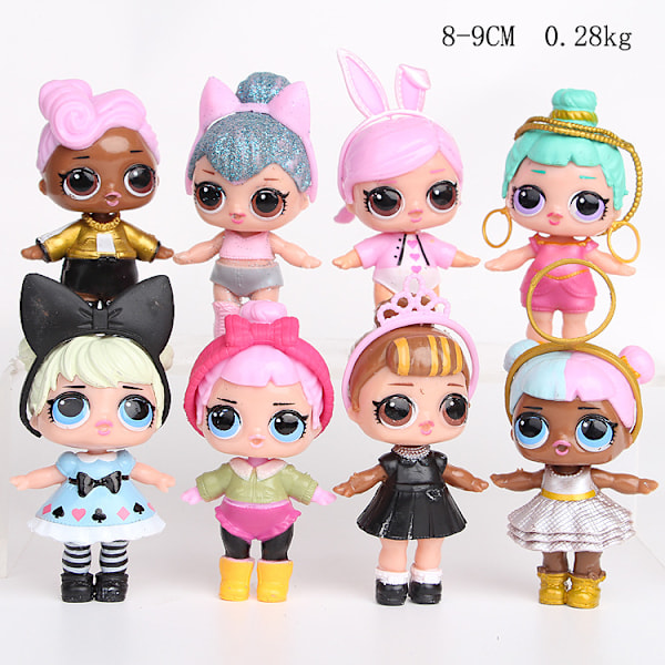 8 st LOL Dolls L.o.l Surprise Ball Lil Sisters Pets Leksaker Flickor_y