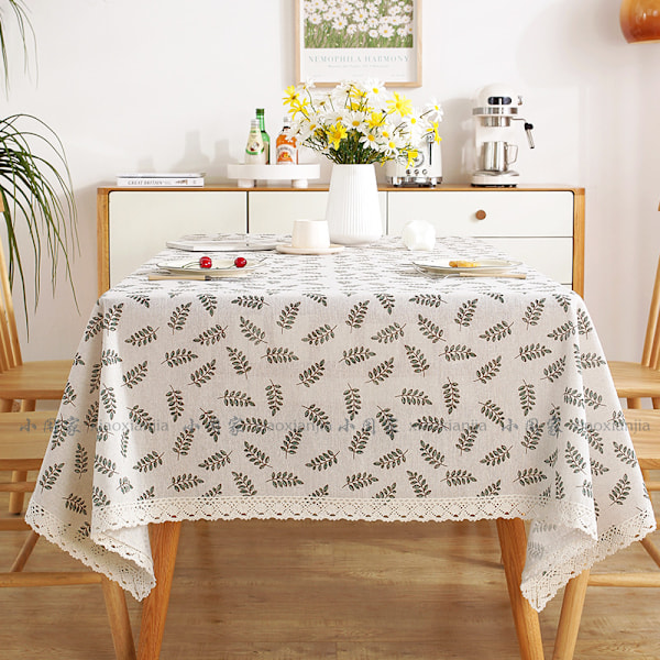 Bomuld og linned dug pastoral lille frisk hjem spisebord plaid bomuld og linned dug kaffebar speciel dug. 100*150cm