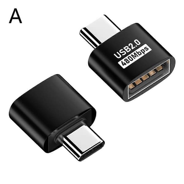 USB Typ C till USB-adapter Typ C till USB hona mobiltelefonadaptrar Black Typec