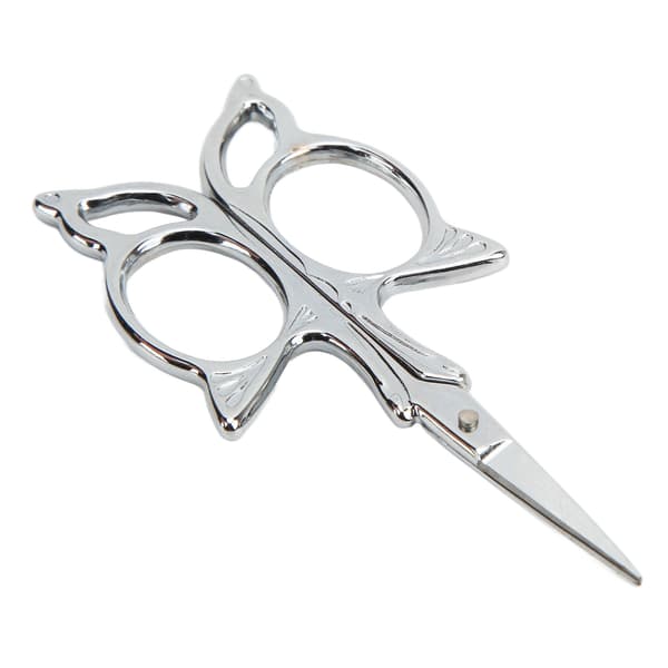 Embroidery Scissors with Sharp Blades, Pointed Design, Lightweight and Portable, Silver, DIY Tool, Small Scissors for Home Sewing