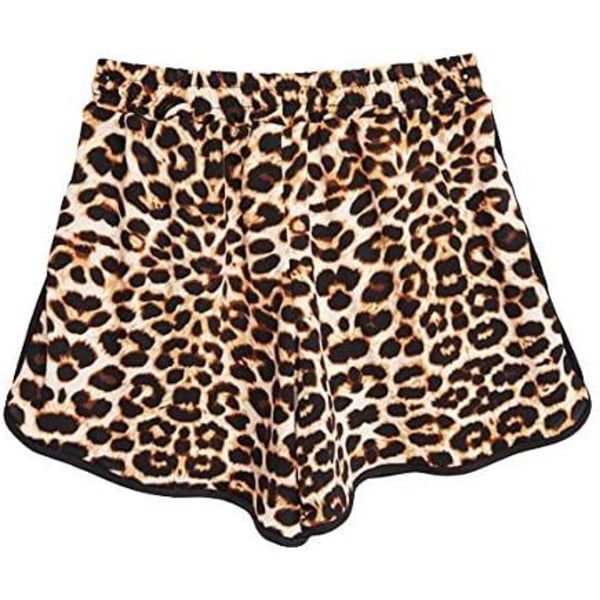Dam Mode Sommar Leopard Strandshorts Casual Korta Byxor XL