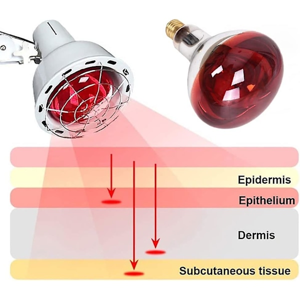 Fysioterapi Infrarödlampa 275w Elektromagnetisk Vågbestålning Behandlingslampa 220v Bakning Elektrisk Röd Glödlampa
