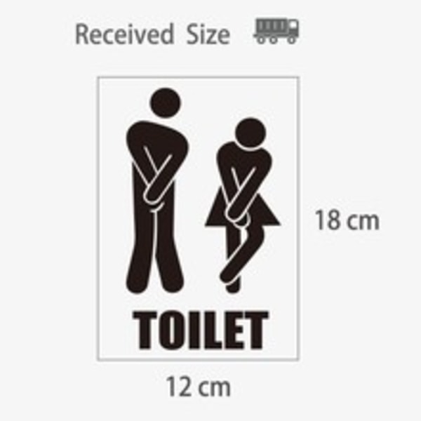 DIY irrotettava mies nainen wc kylpyhuone WC kyltti, ovi A