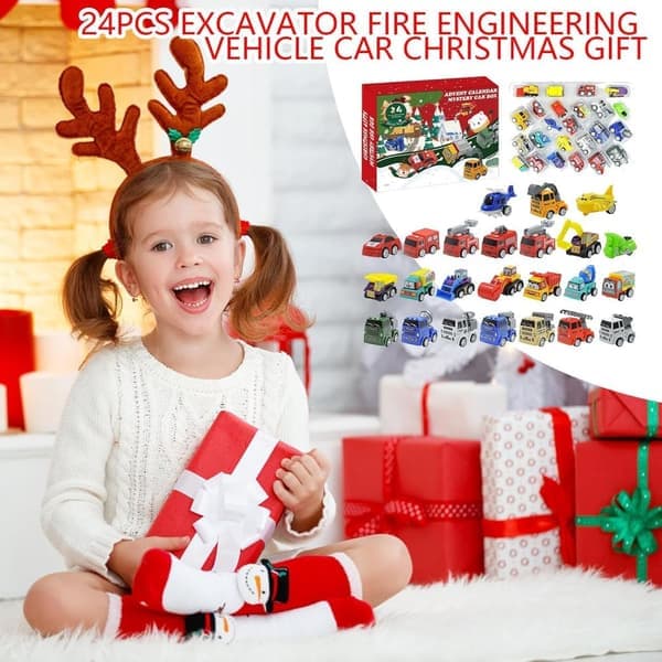 Julekalender Biler - Adventskalender med lekebiler