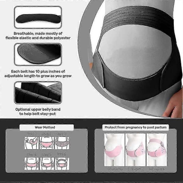Maternity Belly Belt Mave Støtte Rygstøtte til Gravide Kvinder L Complexion