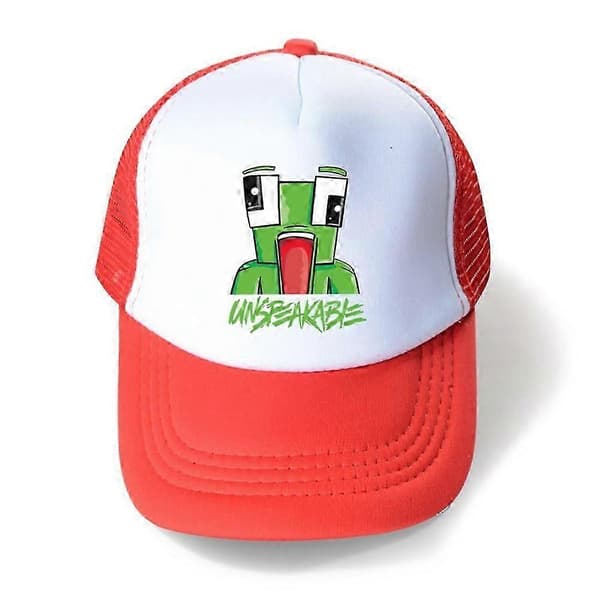 UNSPEAKABLE Lue Sommer Mesh Snapback Baseball Cap Barn Gutter Jenter Justerbar Pustende Solhatt Red White