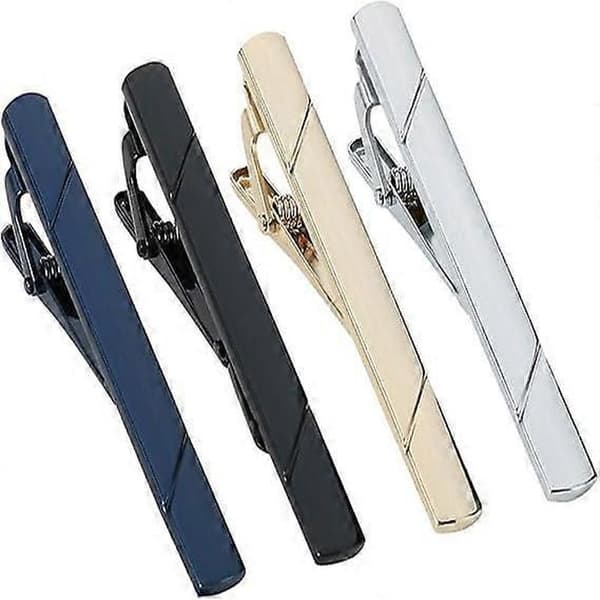 4-färgade slipsnålar Herrslipsaccessoarer Herrslipsnål Klassisk presentförpackning Slipsnålar Klämmor Affärsslips för män