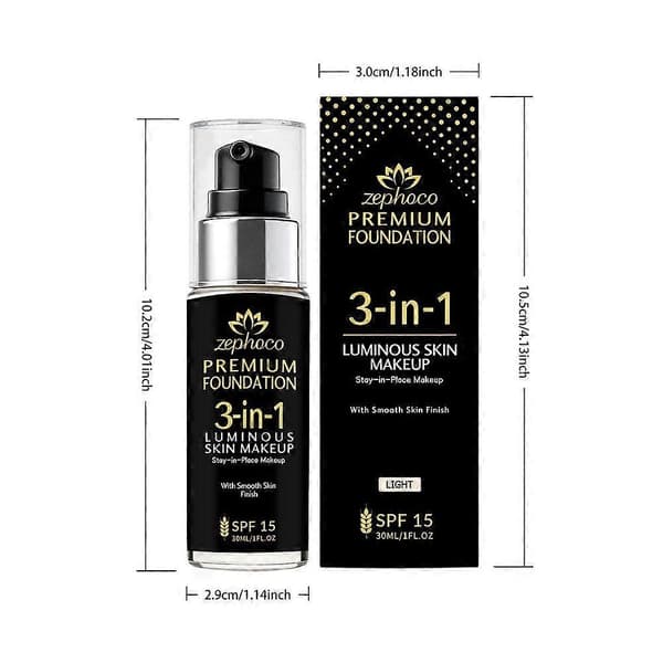 3-i-1 Multi-Action Foundation - Återfuktande & SPF 15 Light skin tone