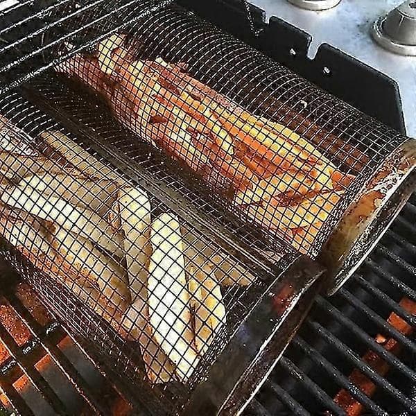 Rullende Grillkurv i Rustfrit Stål 20cm 30CM