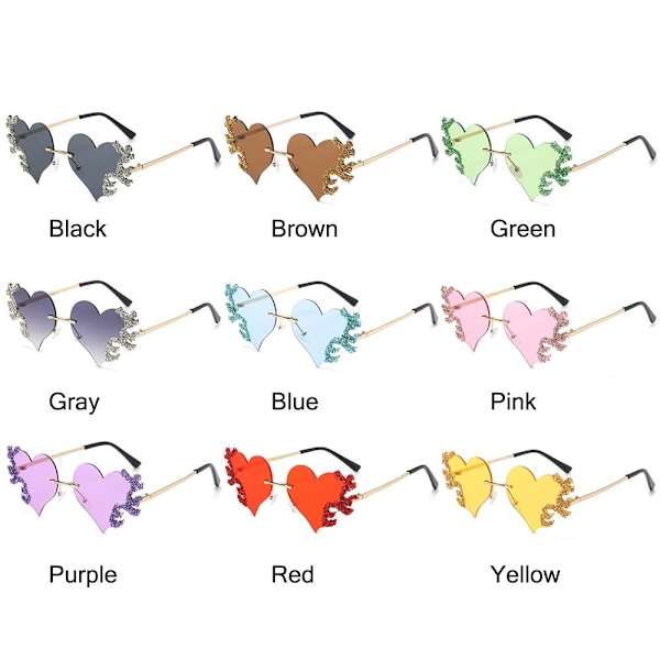 Flame Heart aurinkolasit LILA Purple