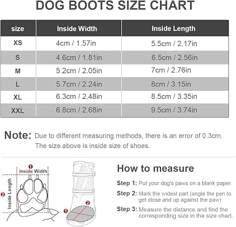 Waterproof Protective Dog Boots, Non-slip Dog Shoes with
