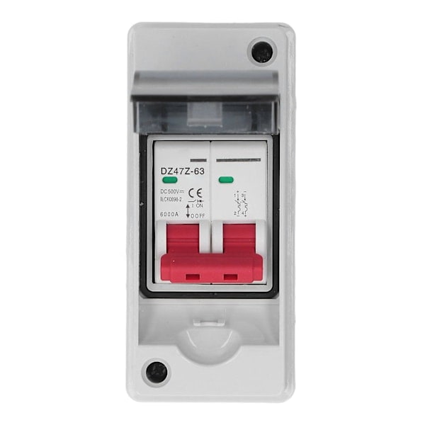 Solcell PV Frånskiljare med IP65 Vattentät Kopplingsdosa och Mini Brytare - DC500V 32A Kombinationsbox