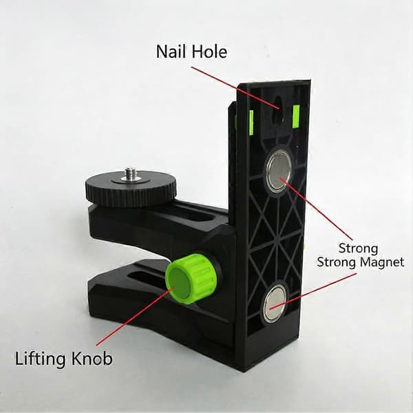 Laserpass L-fäste - Magnetiskt väggfäste kompatibelt med laserpassverktyg 1/4"-20