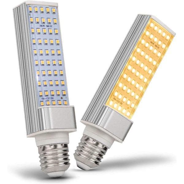 50W LED Vekstlamper, 2 stk E27 Utskiftbare Vekstlamper, Fullspektrum Vekstlampe