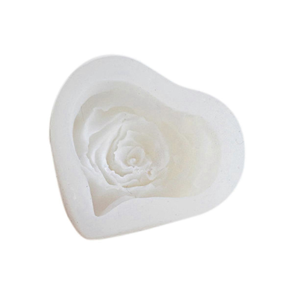 Rose Hjerte Lys Silikonform