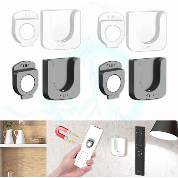 4-pack Magnetisk Fjärrkontrollhållare, TV-fjärrkontrollhållare, Väggmonterad Fjärrkontrollhållare, Magnetisk Hållare, Väggfäste för Fjärrkontroll