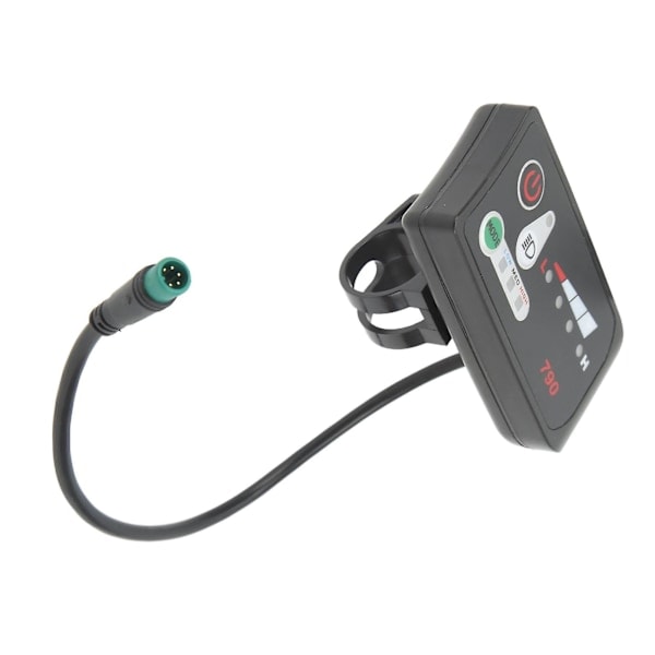 Elcykel LED Strömdisplaypanel Elcykelmodifiering Displaymätare med Vattentät 5P Hankontakt för 22,2 mm Styre 36V