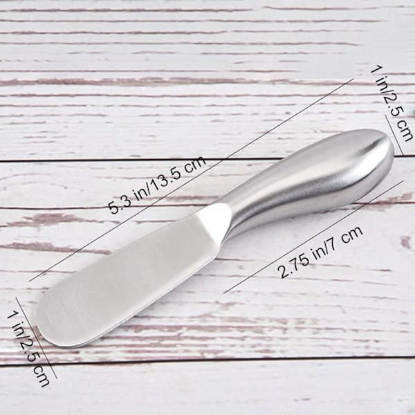 Sett med 4 smørkniver i rustfritt stål 13,5 cm