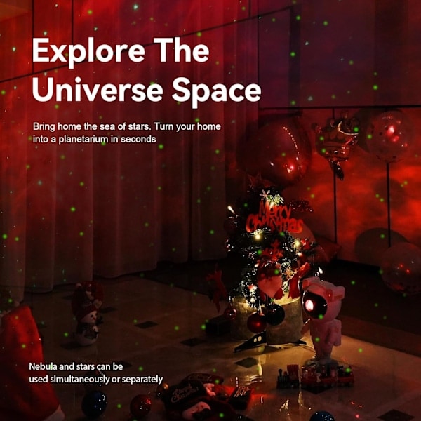 Nattlampe Projektor - Kule Ting Tiktok Trend Artikler, Galaxy Star Astronaut Rom Takprojektor, LED-lamper for Soveromstilbehør