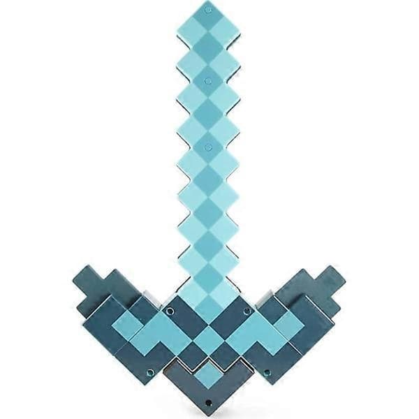Minecraft Leksaker Svärd och Hacka Minecraft Spel Transformation Bekväm Klassisk-Perfekt Blå blue