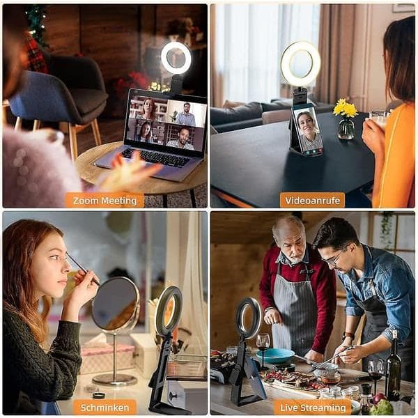 Multifunktionel skrivebordslampe til fyldlys, gourmetfotografering, foldbar videokonferencelampe
