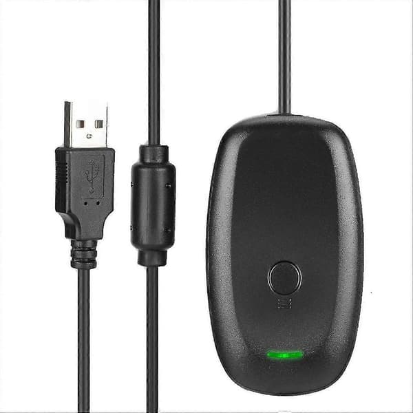 For Xbox 360 trådløs gamepad PC-adapter USB-mottaker støtter Win7/8/10-system for Microsoft Xbox36 Svart