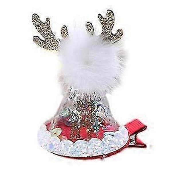 Julehat Hårklemmer Mini Hat Hårspænder Glitter Jule Gevir Hårnål