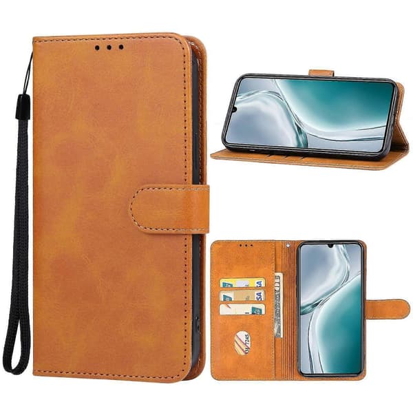 Lærtelefondeksel for OUKITEL C50 Brown
