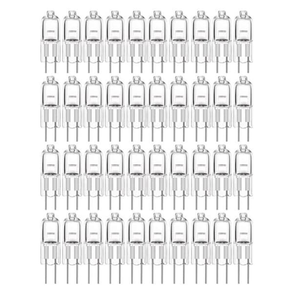 20-pakning G4 halogenpærer 10W 12V - Varmhvit