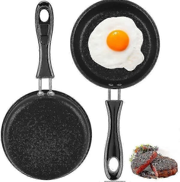2 delar mini non-stick omelettpanna - liten stekpanna för ägg