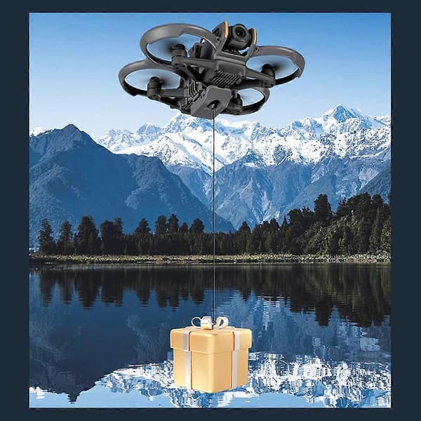 STARTRC Airdrop System til DJI Avata 2 Drone Top Extension Mount Holder Air-Dropping Dropper Fiskeri Redning Levering Kaster Black